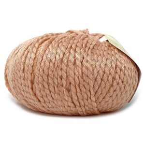 Skein of Pima Colada yarn in  Peach colorway