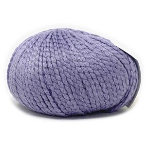 Skein of Pima Colada yarn in Iris colorway