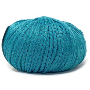 Skein of Pima Colada yarn in Aqua colorway