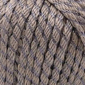 Swatch of Pima Colada yarn in Driftwood colorway