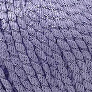 Swatch of Pima Colada yarn in Iris colorway