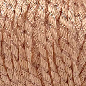 Swatch of Pima Colada yarn in Peach colorway