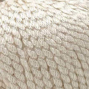 Swatch of Pima Colada yarn in Pearl colorway