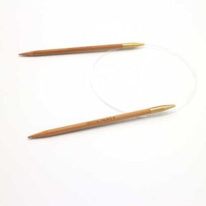 26 inch bamboo circular needle on a white background