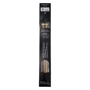 Size 10.5, 9 inch bamboo straight needles in black packaging