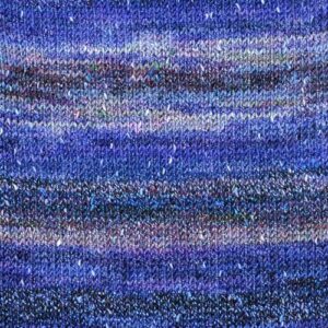 Swatch of Sesame yarn in Orchid colorway