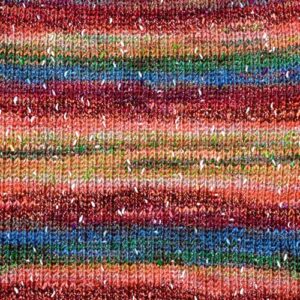 Swatch of Sesame yarn in Pickled Ginger colorway