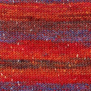 Swatch of Sesame yarn in Panettone colorway