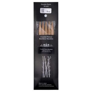 Size 13, 8 inch bamboo double point needles in black packaging